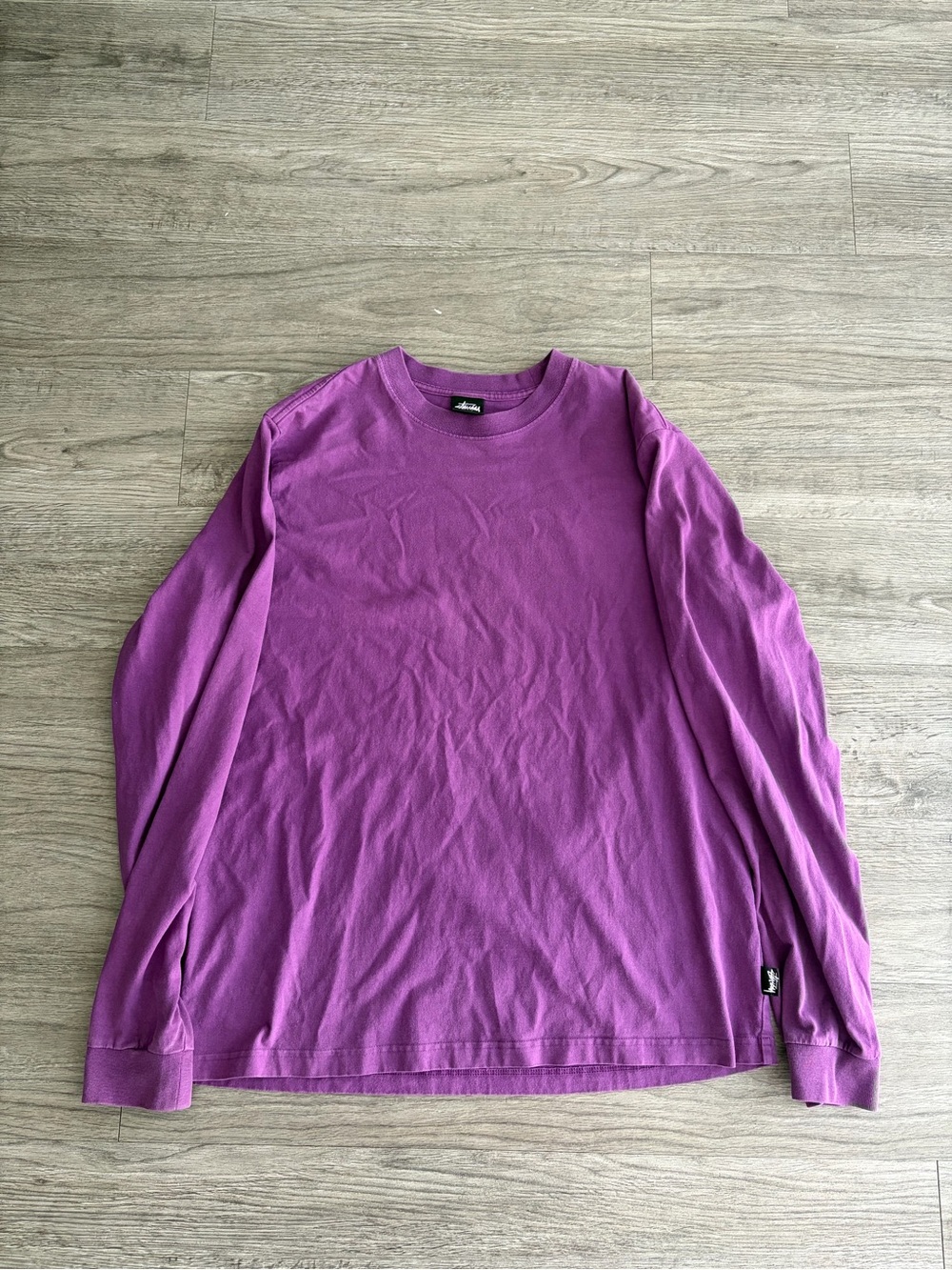 Men’s Stussy Long Sleeve Crewneck Shirt - Purple